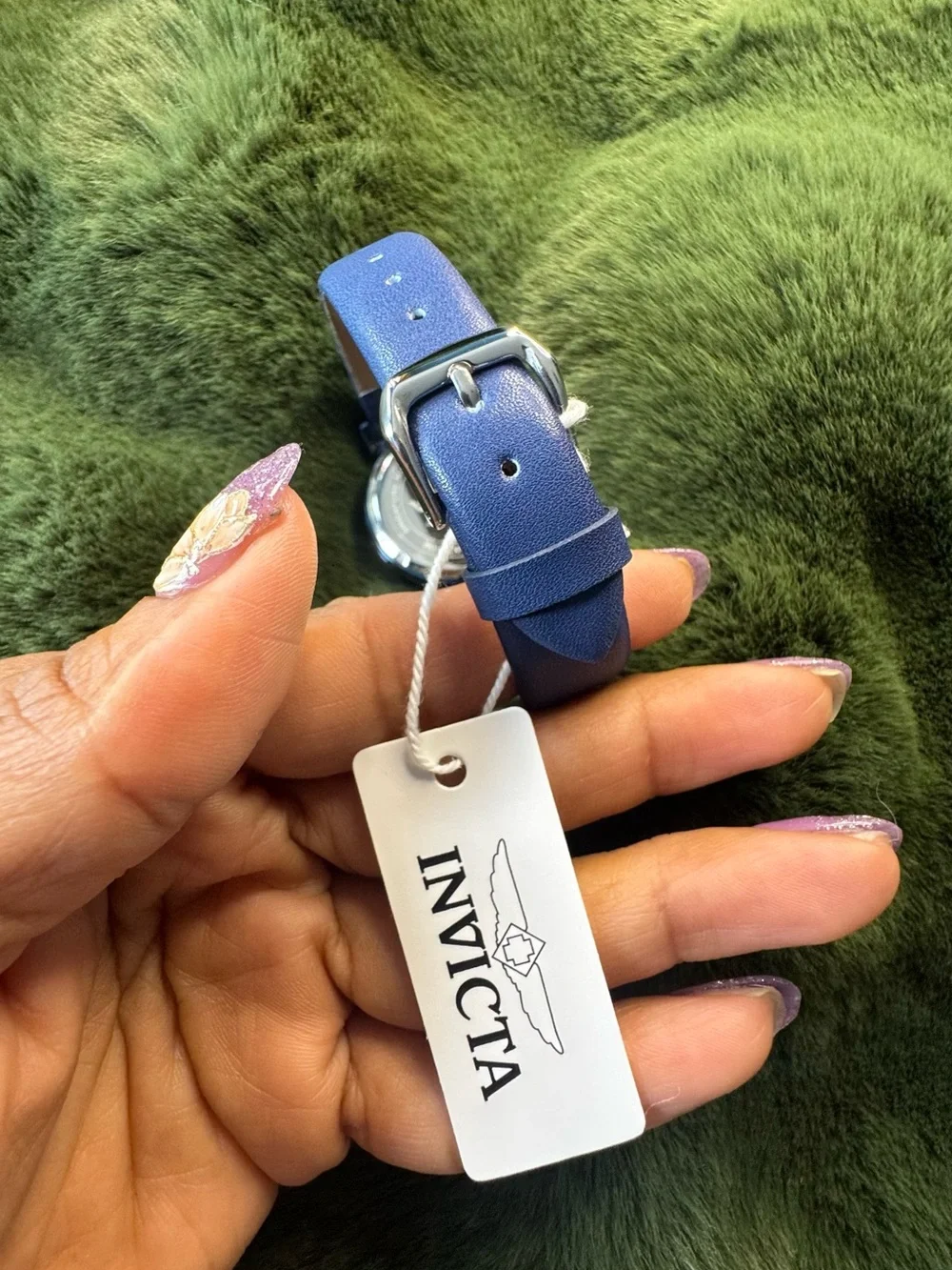 Invicta Blue and Gold Women's Crystal Accent Watch
